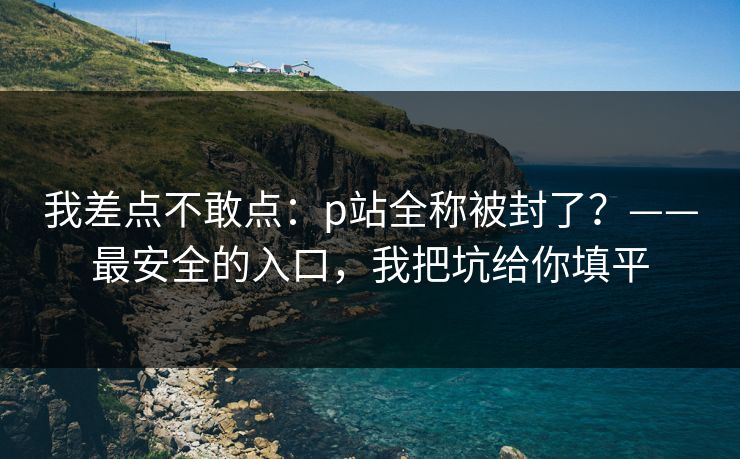 我差点不敢点：p站全称被封了？——最安全的入口，我把坑给你填平